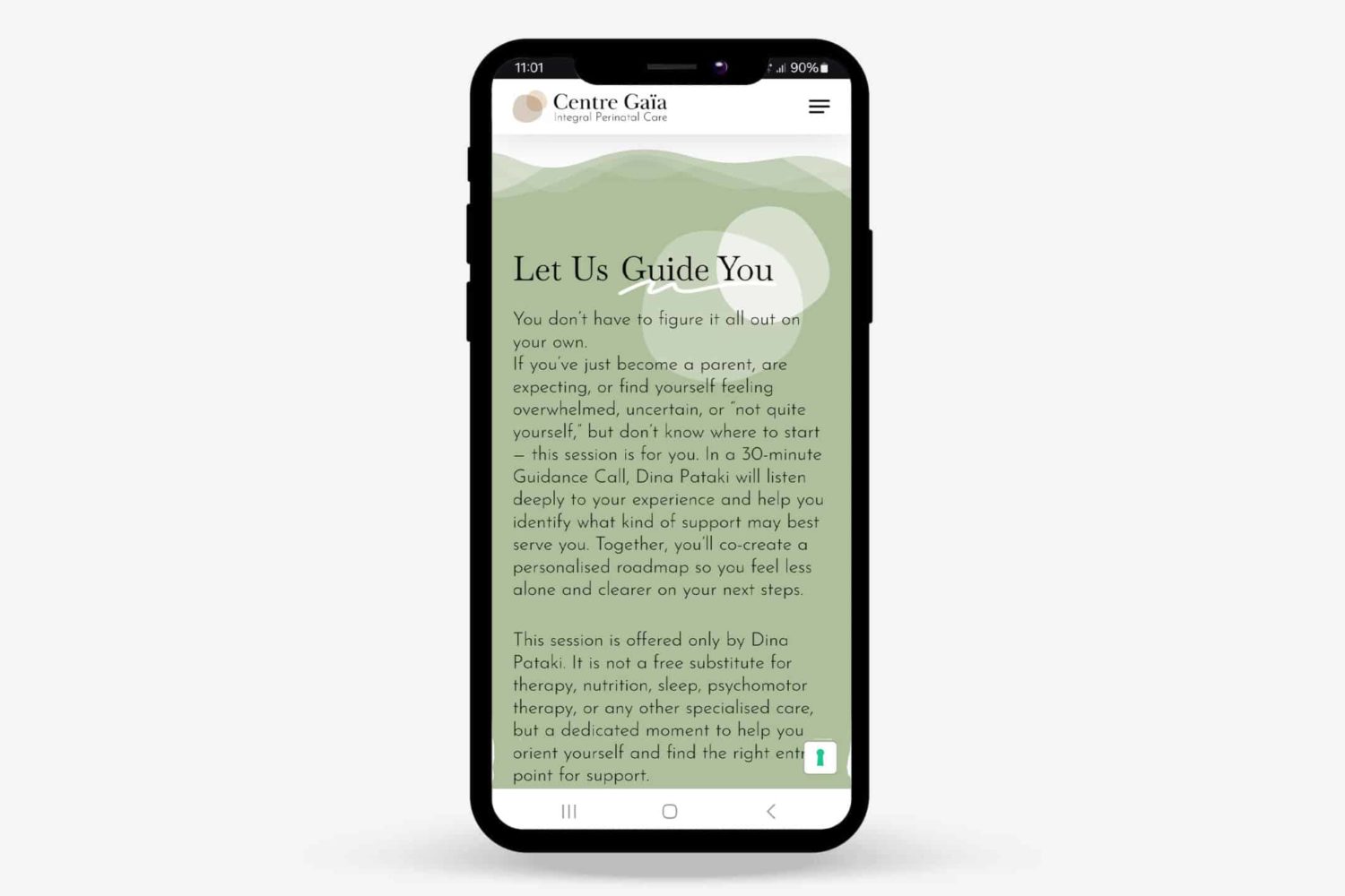 projet-web-smartphone Centre Gaïa