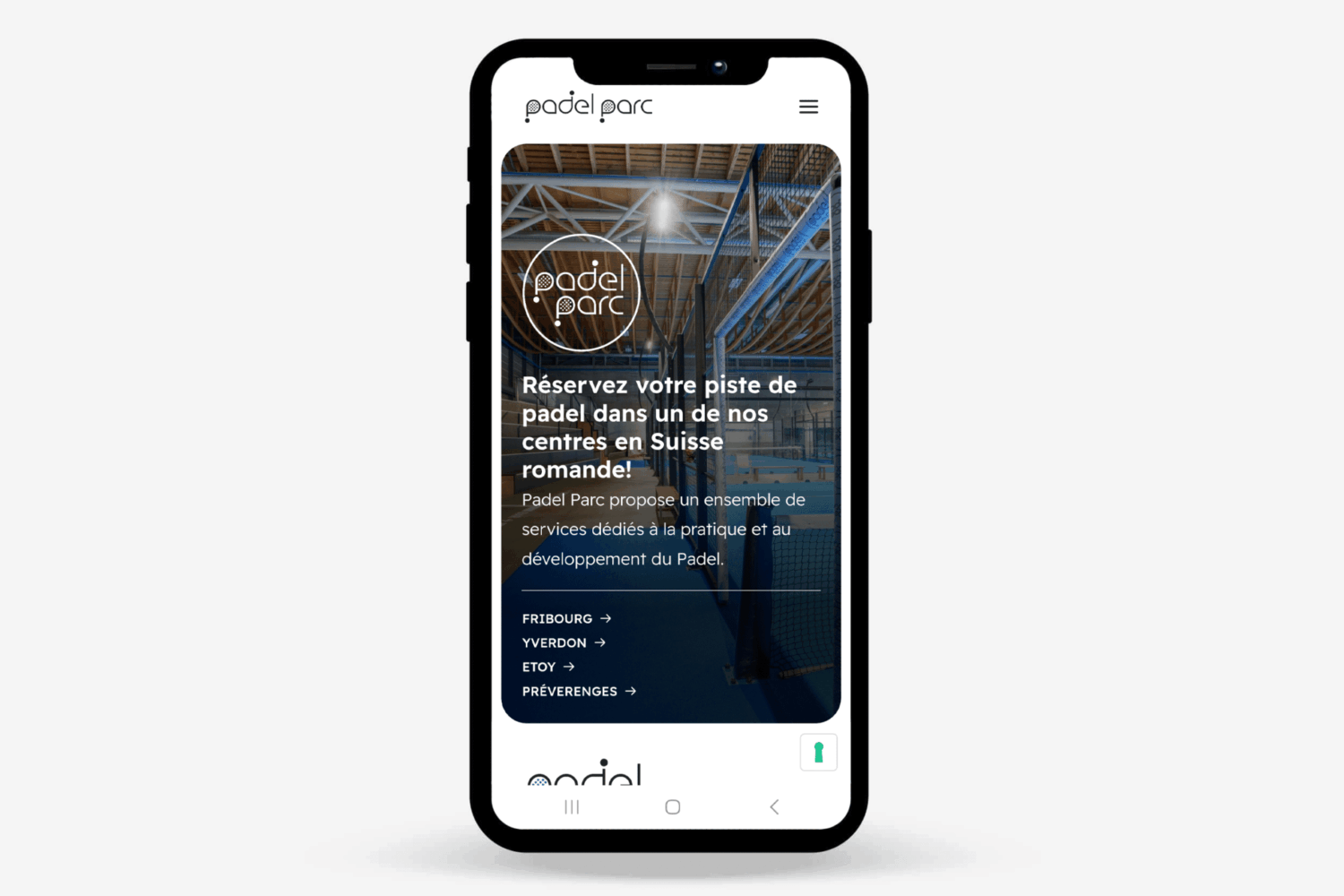 Padel Parc smartphone