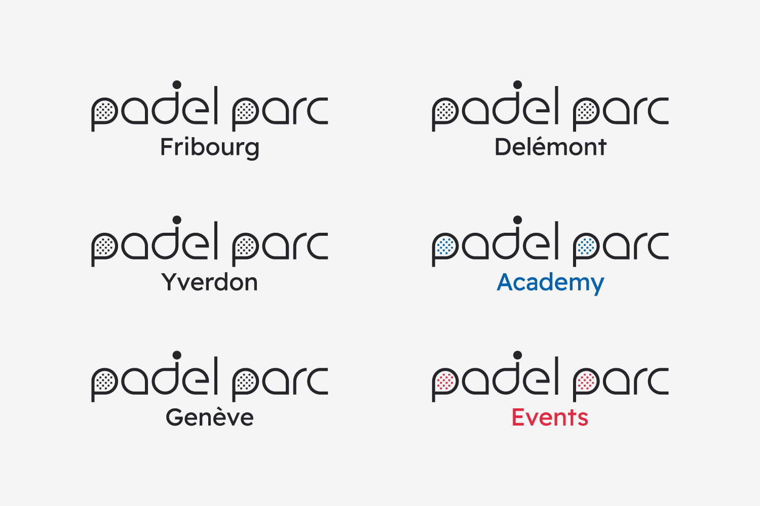 Logos variantes padel parc