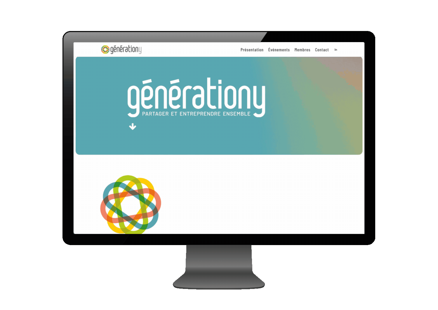 Aperçu animé du site web de Génération Y, réalisé par Cakktus