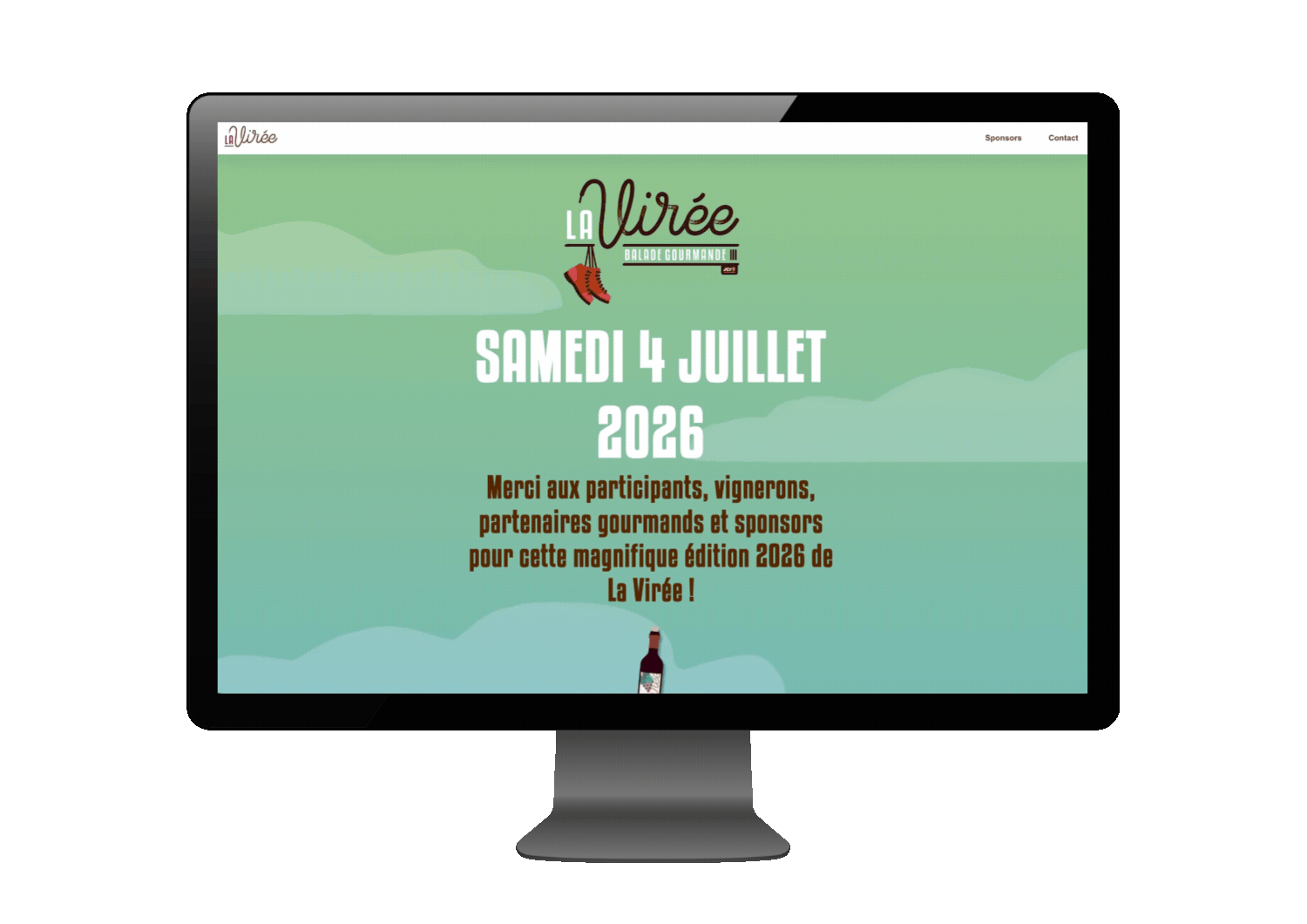 Aperçu animé du site web de La Virée, balade gourmande