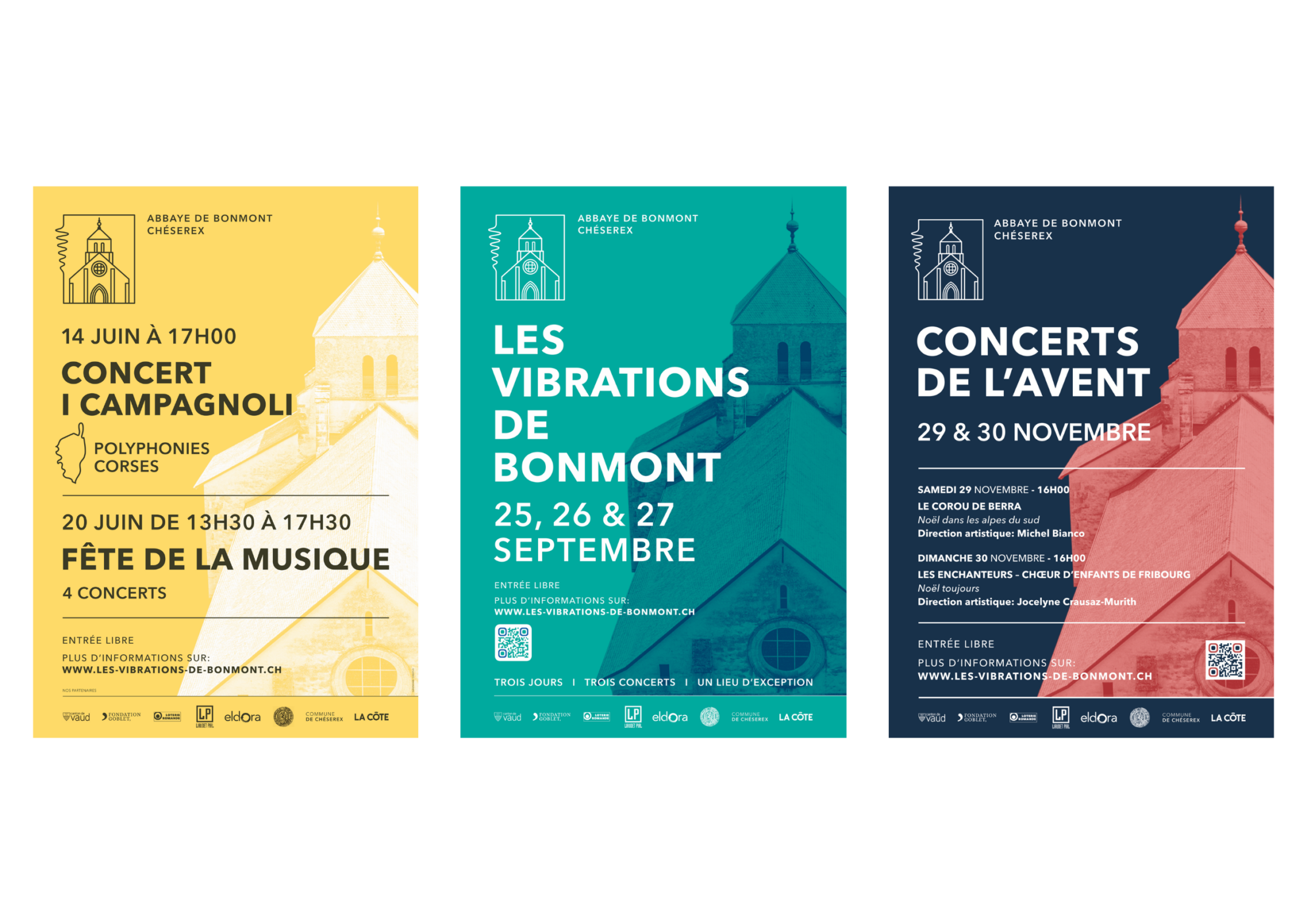 Aperçu des affiches des Vibrations de Bonmont